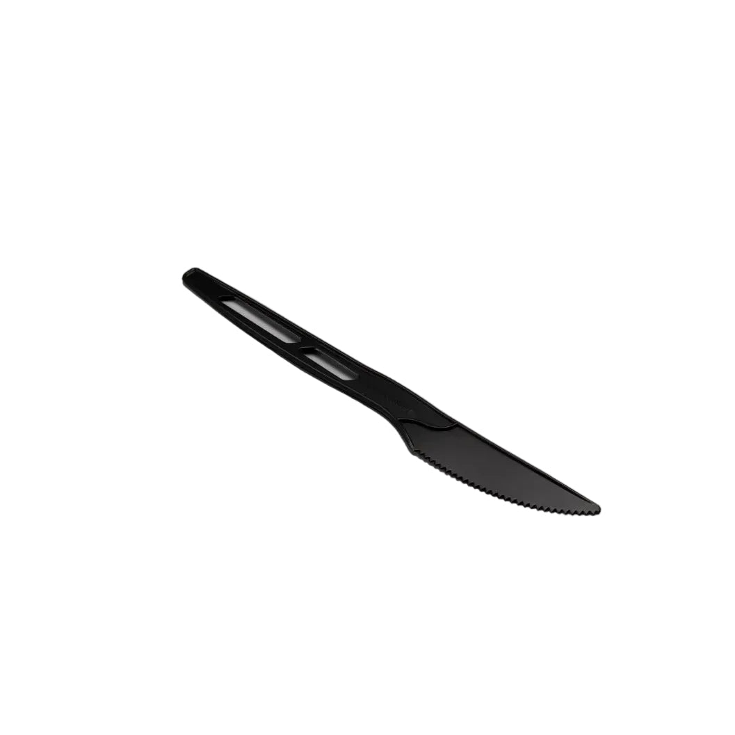 Black reusable 170mm CPLA biodegradable mes knife pack of 1000 pieces