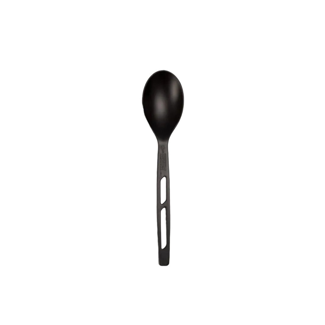1000x herbruikbare zwarte lepel 165mm CPLA biologisch afbreekbaar duurzaam