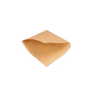 Stapels biologisch afbreekbare kraft hamburgerzakjes van 17x18 cm met vetvrije verpakking