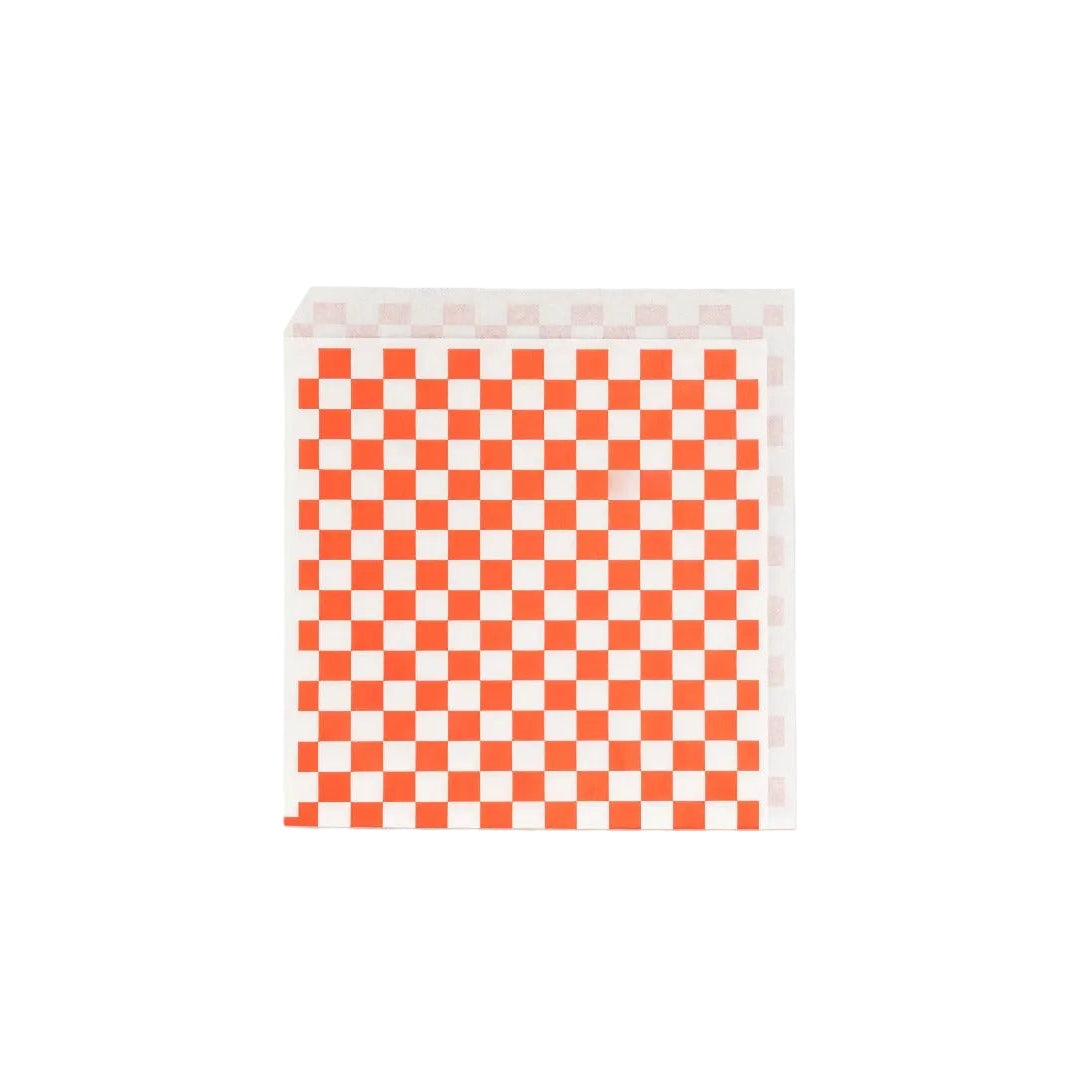 2000x Hamburger zakje 17x18cm boerenbont geruit vetvrij biologisch afbreekbaar kraftpapier