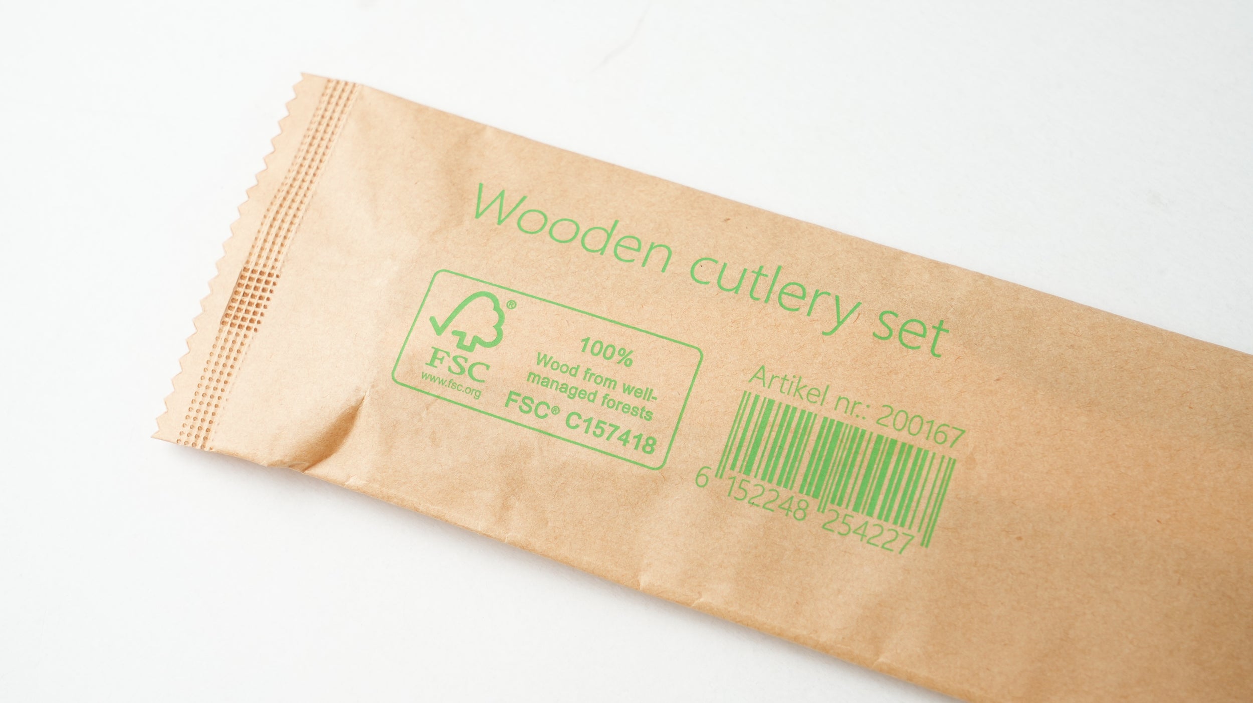 500x Houten bestekset 2/1 Mes + Vork 100% FSC Biologisch
