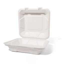 200x Menubox 1-vaks Middel suikerriet BIO (Menu box  sugarcane) 191mm X 205mm X 76mm