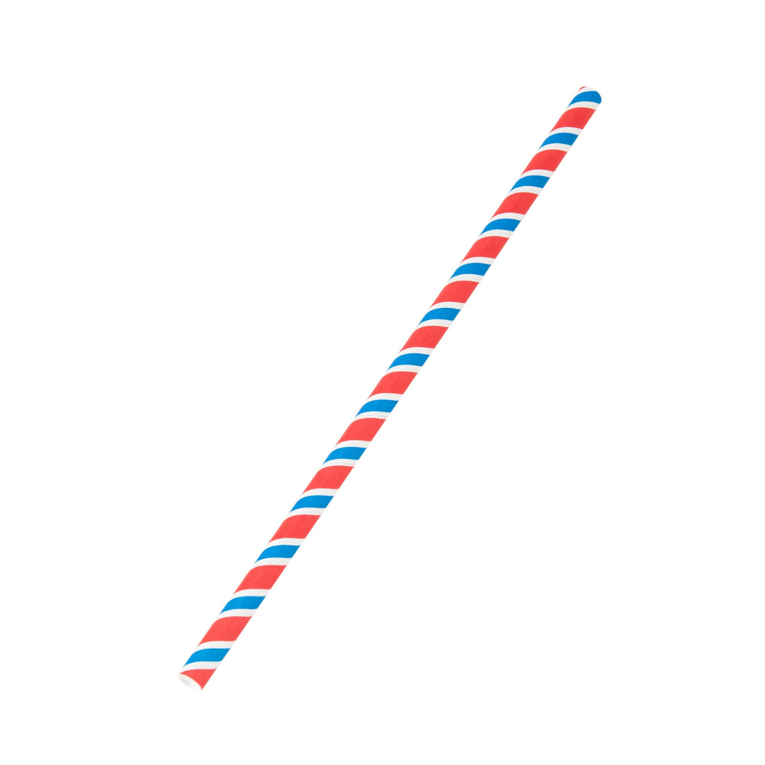 100x BIO Papieren rietjes 8mm x 230mm Twist