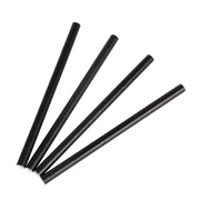 100x BIO Papieren drinkrietje Ø 8 mm x 15cm Zwart voor Cocktails