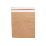 50x Papieren Verzendzak met Zijvouw en Bodem - 38cm x 33.50cm x 10cm + 7.5cm retour plakstrip