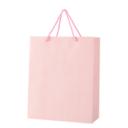 Set of 12 pink papieren koordtas paper bags 26x32x12cm with cord closure and eco-friendly design