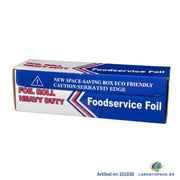 Rol aluminiumfolie 30 cm breed, 250 meter lang, dikte 12 µm met scherpe snijkant