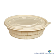 200x Milchschüssel 1250 ml mit Deckel Ø 20,5 cm Gemaakt von PP &amp; Mais