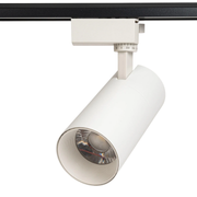 LED Railverlichting - Track Spot - 24W - Rond - Natuurlijk Wit 6000K - Wit - Aluminium
