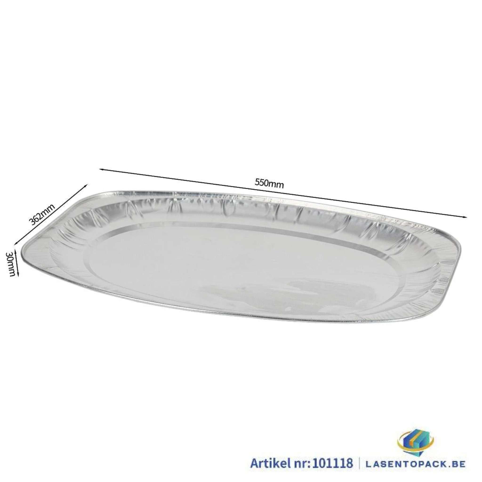 50x Cateringschaal Aluminium 550mm x 362mm x 30mm