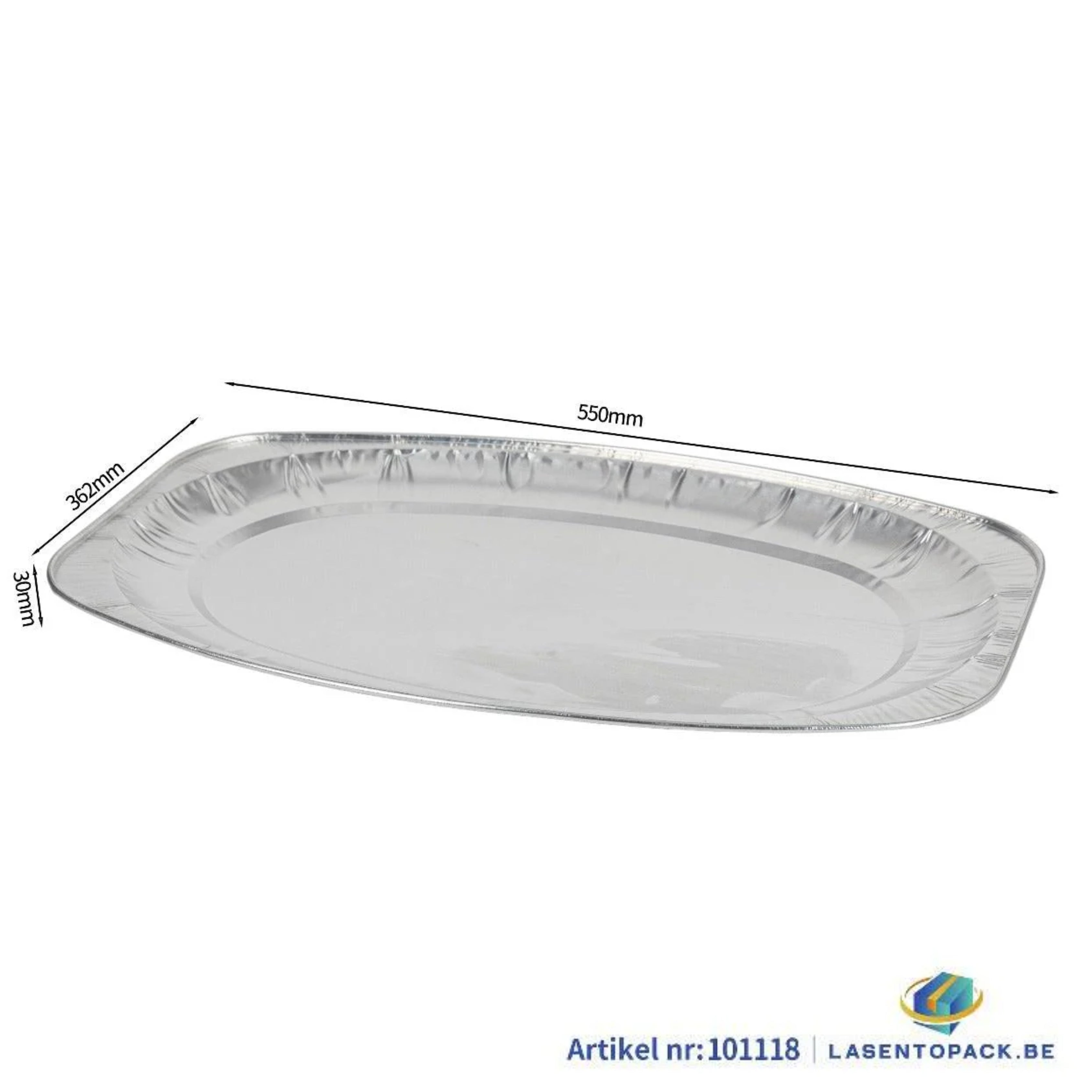 50x Cateringschaal Aluminium 550mm x 362mm x 30mm