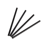 100x BIO Papieren drinkrietje Ø 7 mm x 15cm Zwart Cocktail Rietje