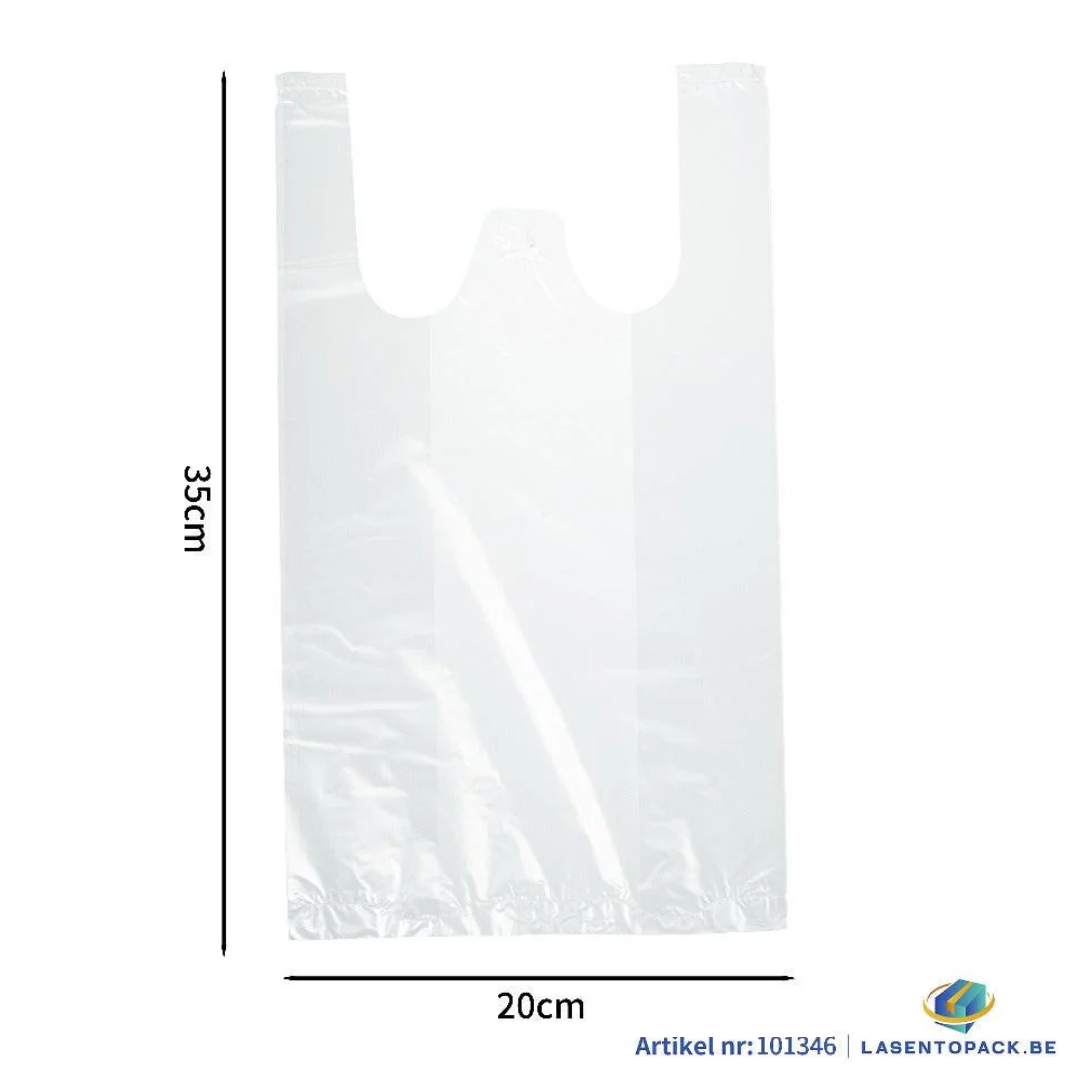 500x Hemddraagtas - 20cm x 35cm - Transparant