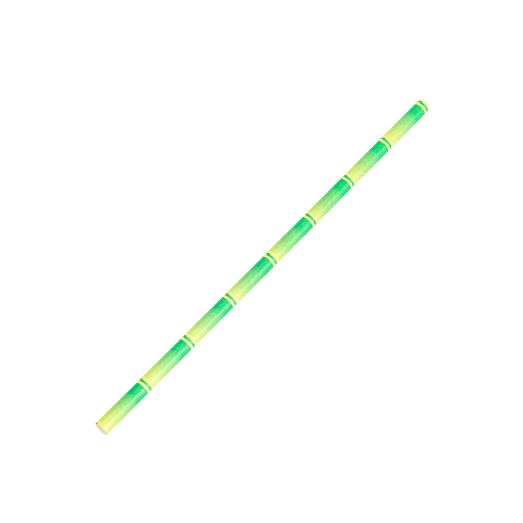 100x BIO Papieren rietjes 6mm x 197mm Palm Model