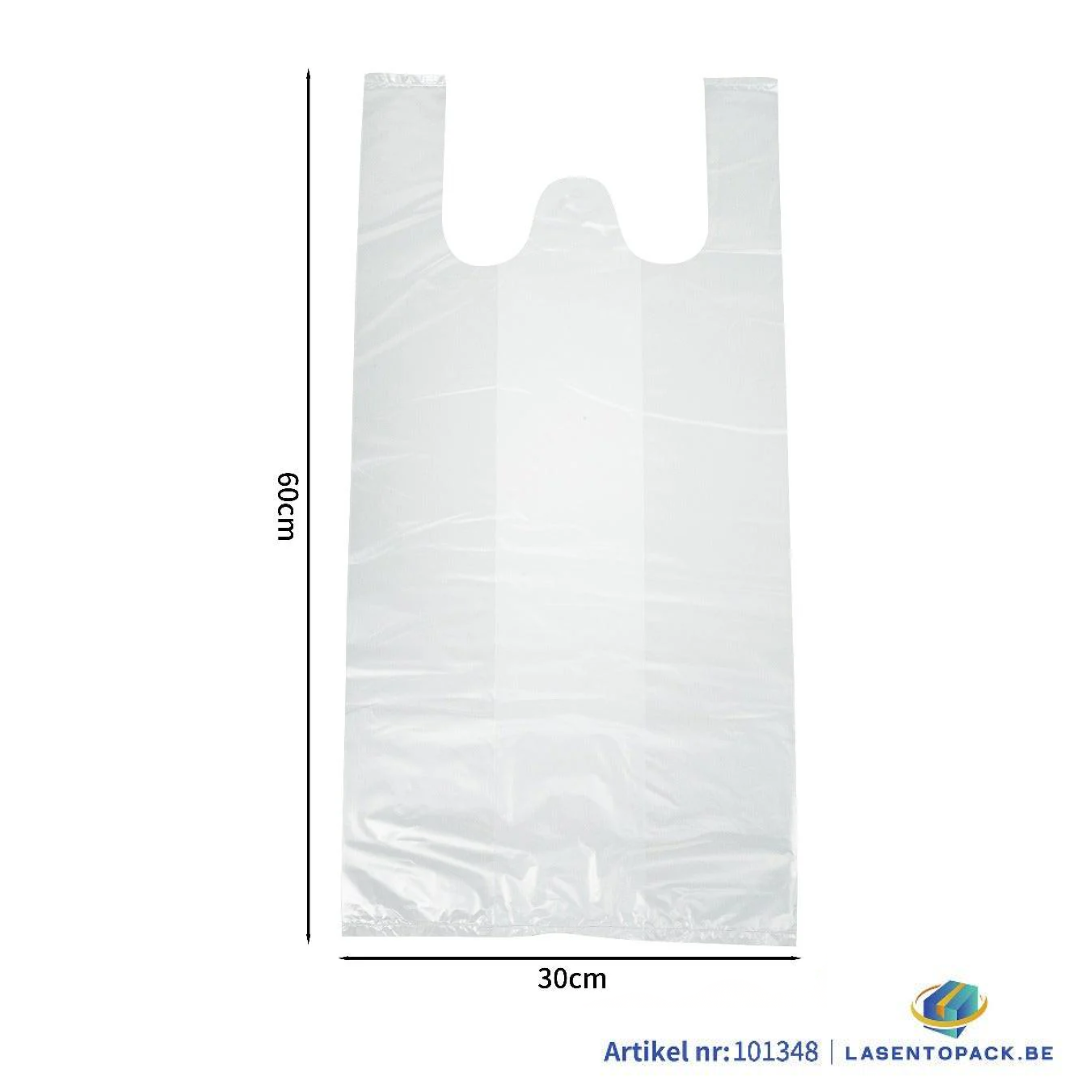 500x Hemddraagtas - 30cm x 60cm - Transparant