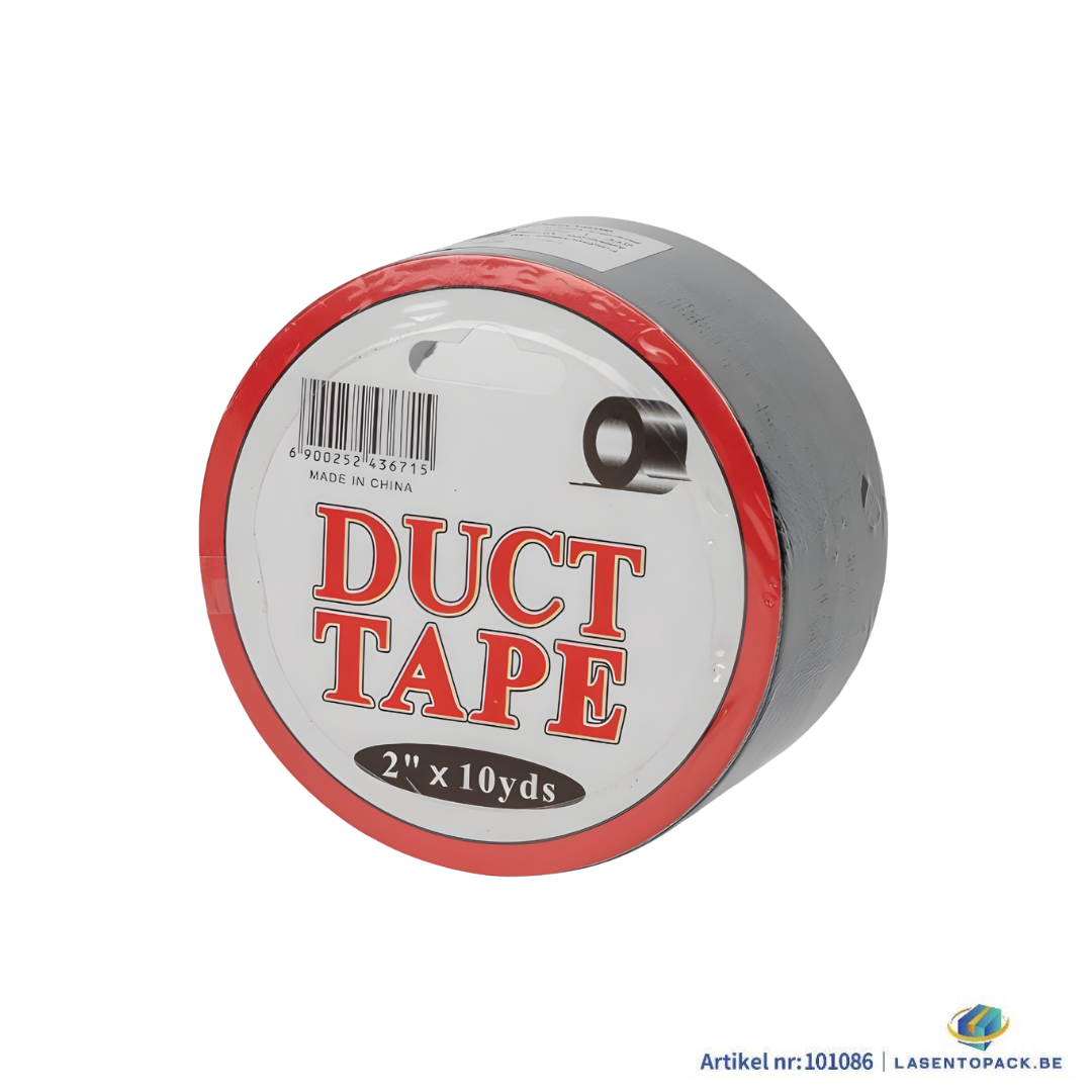 Set of 6 rolls black duct tape 2 inch x 10 yards with strong adhesive and durable fabric backing