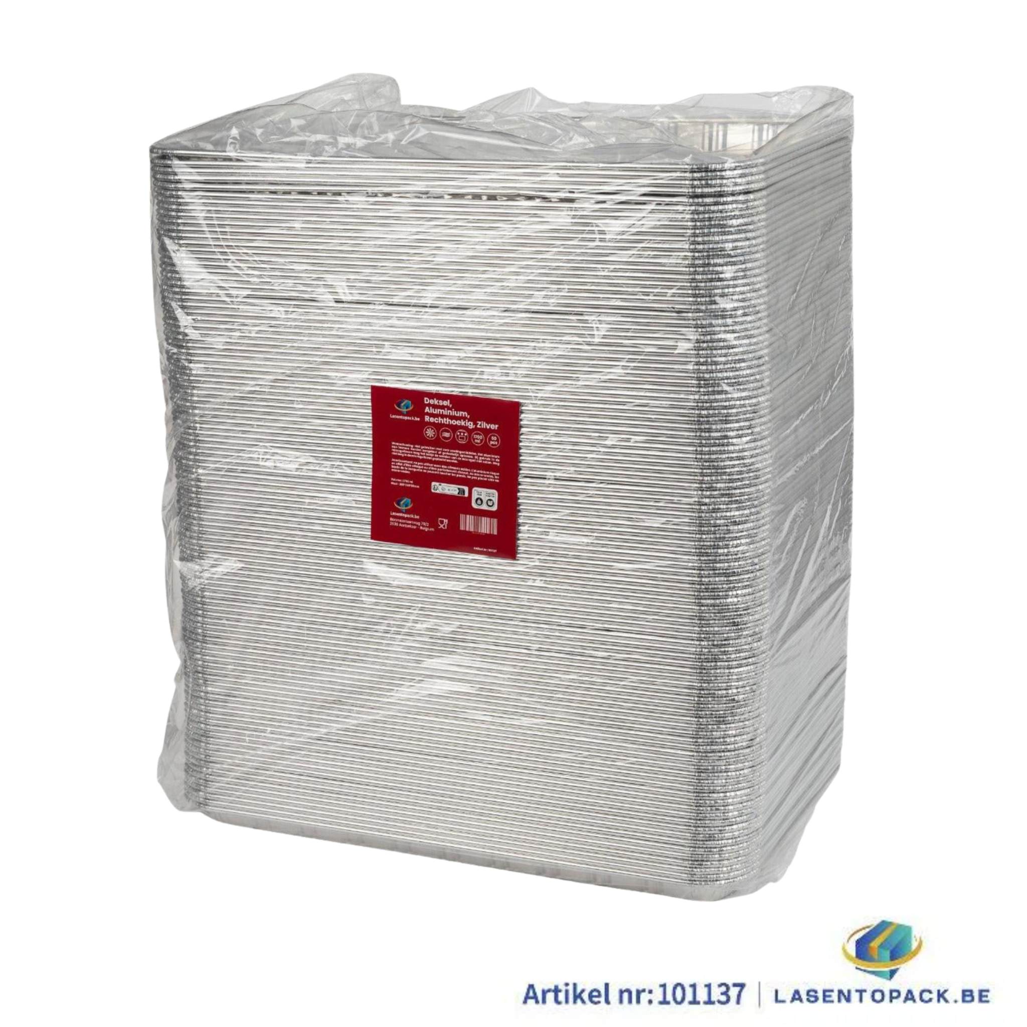 50x Aluminium Bak  410x260x25 mm Inhoud 1700 ml