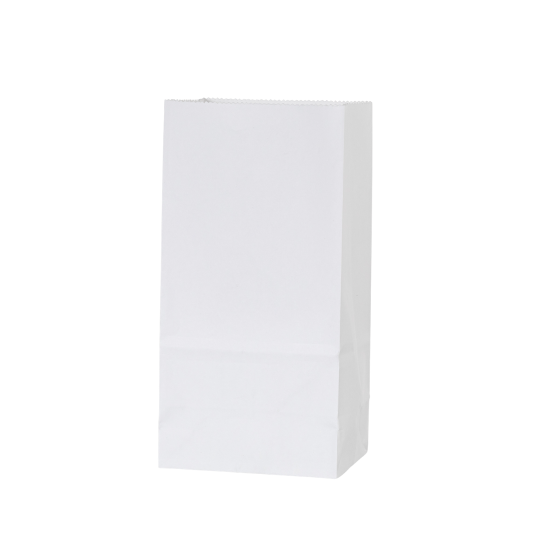 50 stuks blokbodem papieren kraft zakjes wit 12cm x 22cm duurzame en milieuvriendelijke kraft zakken