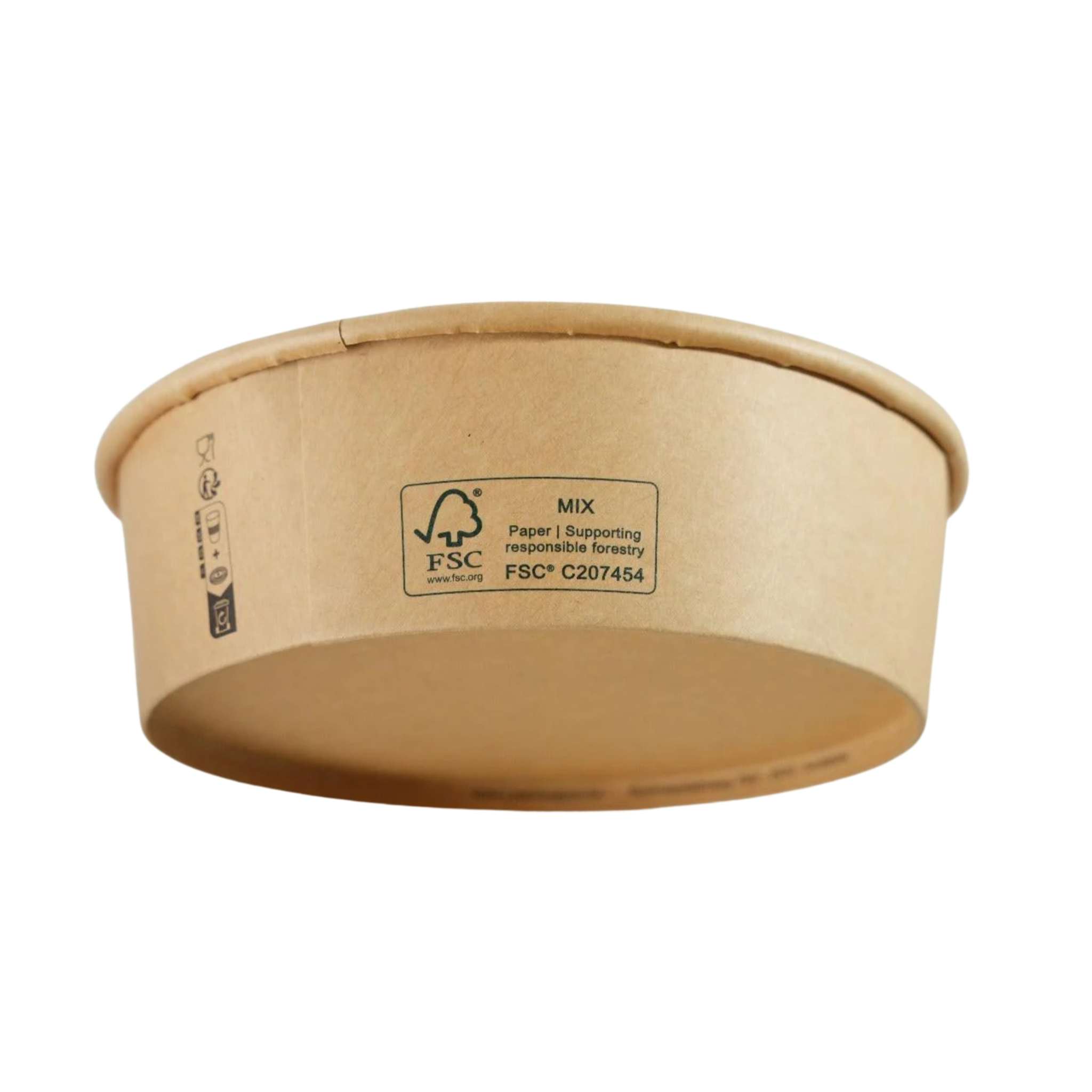 300x Salade Poke Bowl 500ml Ø150mm 20oz – Bio und FSC-zertifiziertes Kraftpapier