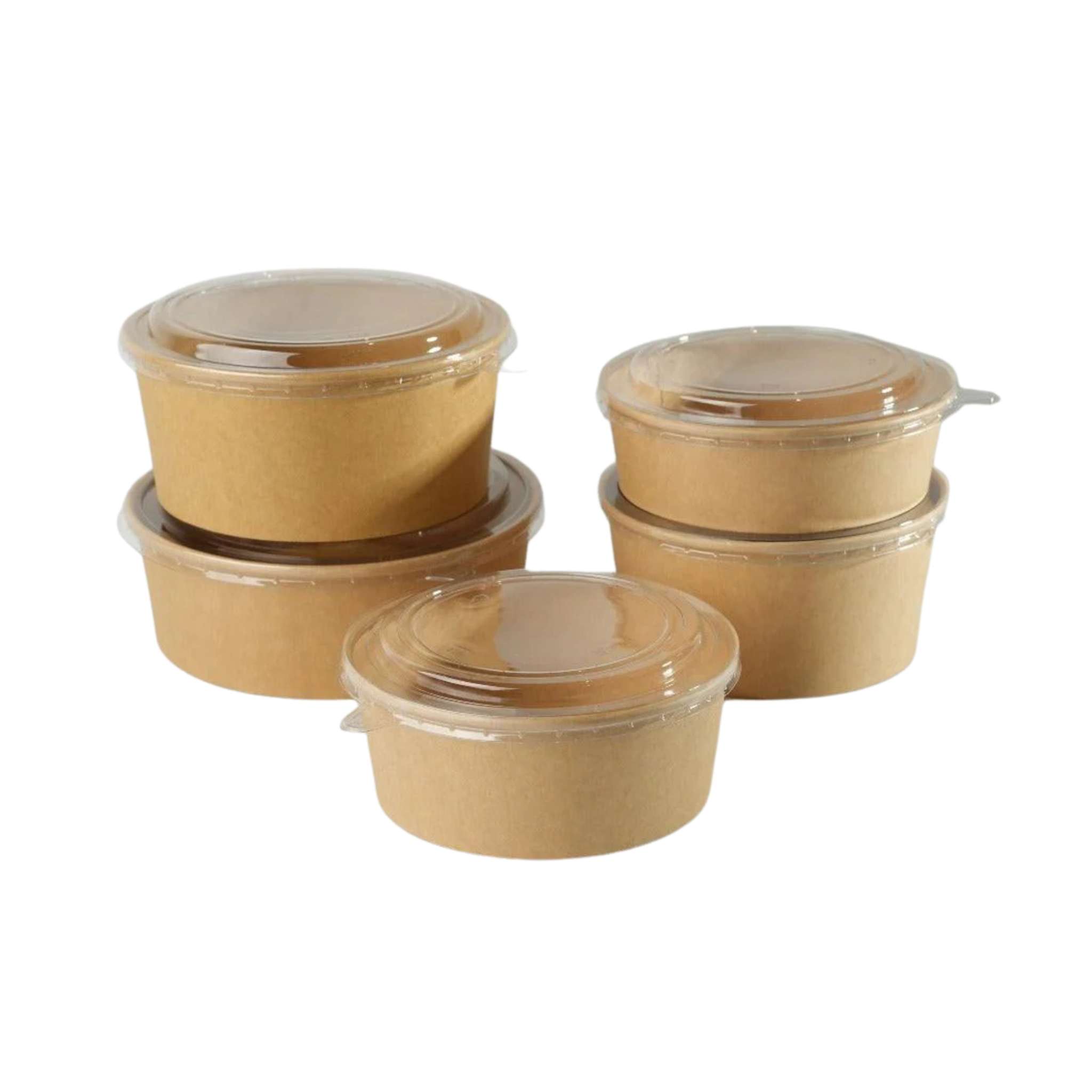 300x Deksel Salade Poke Bowl 750ml Ø150mm transparant