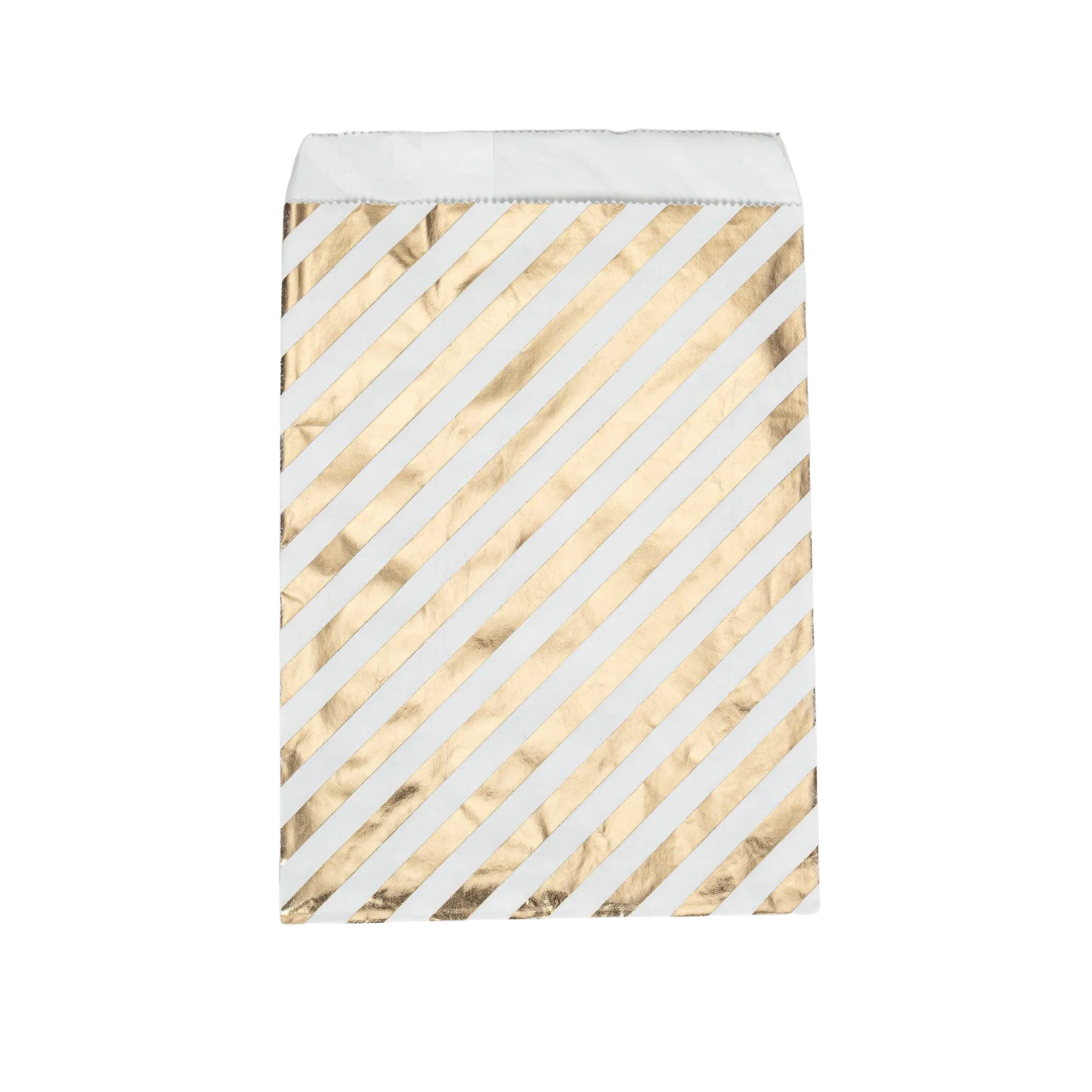 50 Stück Geschenkpapier-Geschenkpapier in goldfarbener Farbe, 16 cm x 24 cm 