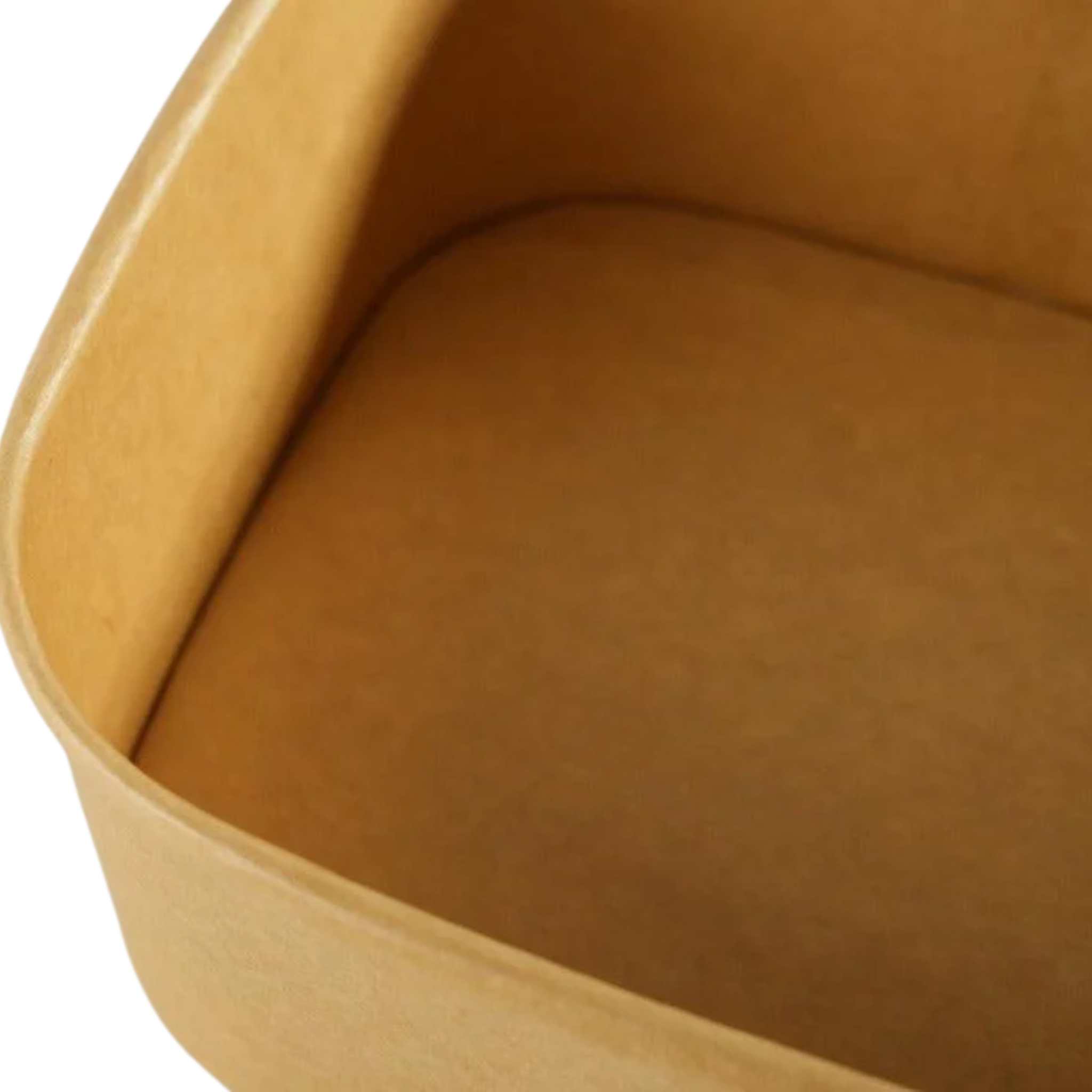 300x Vierkante maaltijdbak karton 1450ml  50 oz  170 x 170 x 75 mm Kraft FSC en BIO