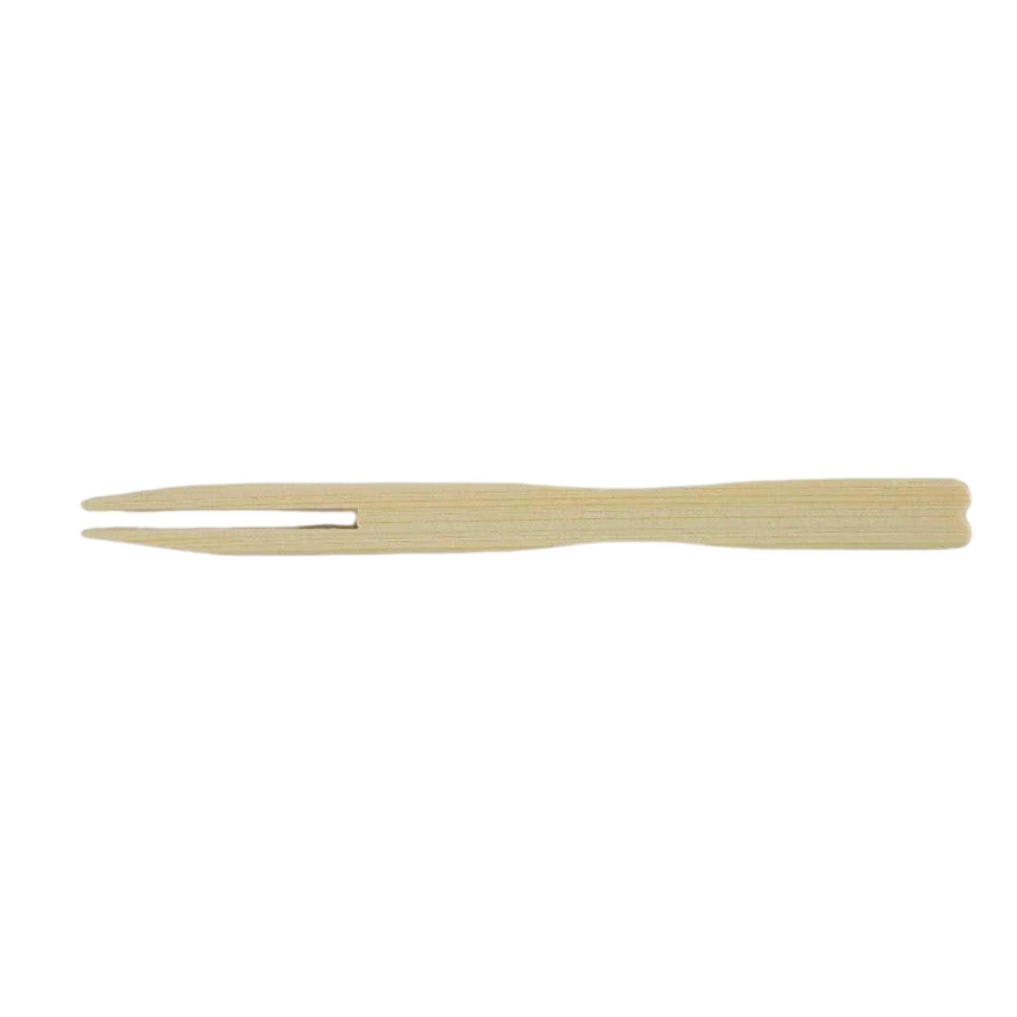 3000x Bamboo Snack Fork 86mm FSC BIO
