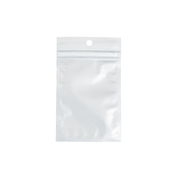 100x zelfsluitende sealbag ziplock zakjes 9x16cm transparant voorkant glanzend wit achterkant