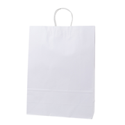 Witte papieren tas met gedraaid handvat, 31x42x12 cm, set van 12
