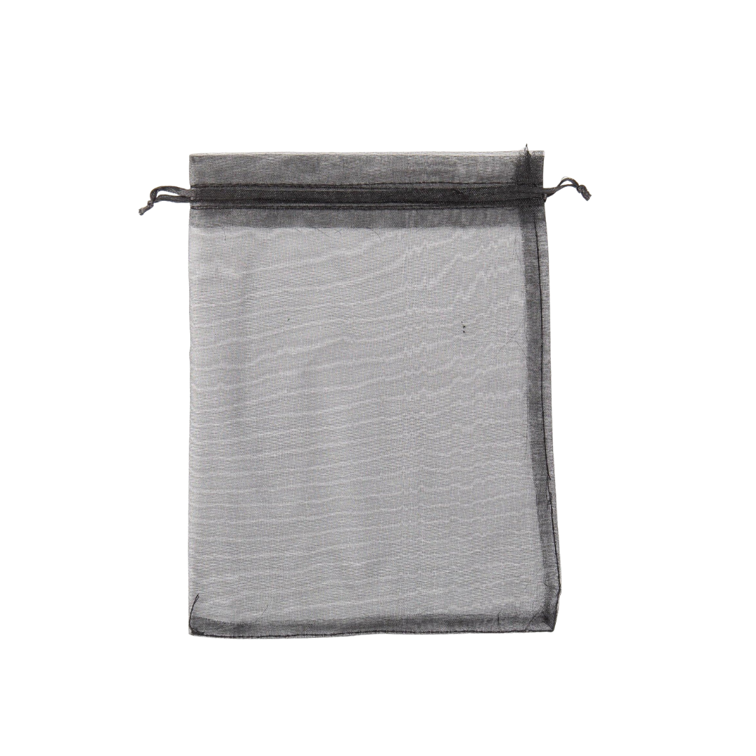 Set of 50 black organza bags 150mm x 200mm for gift packaging and events