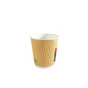500x dubbelwandige Ripple Wall koffiebekers bruin 180 ml FSC-gecertificeerd