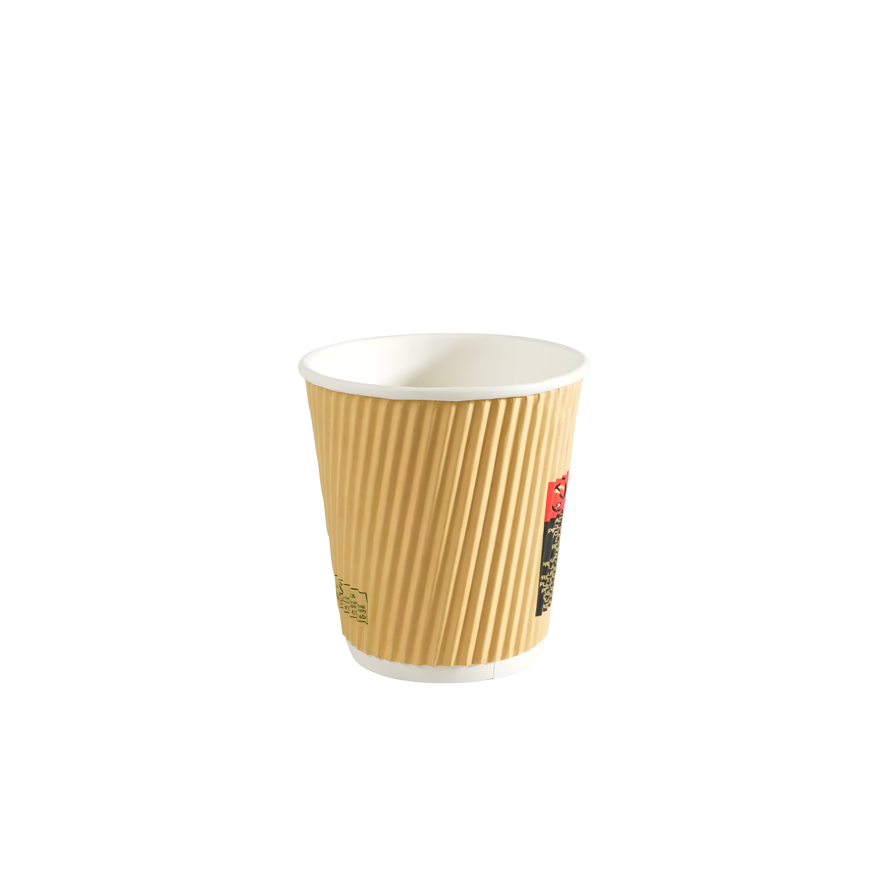 500x Koffiebeker dubbelwandig Ripple Wall Ø70mm 7oz 180ml bruin