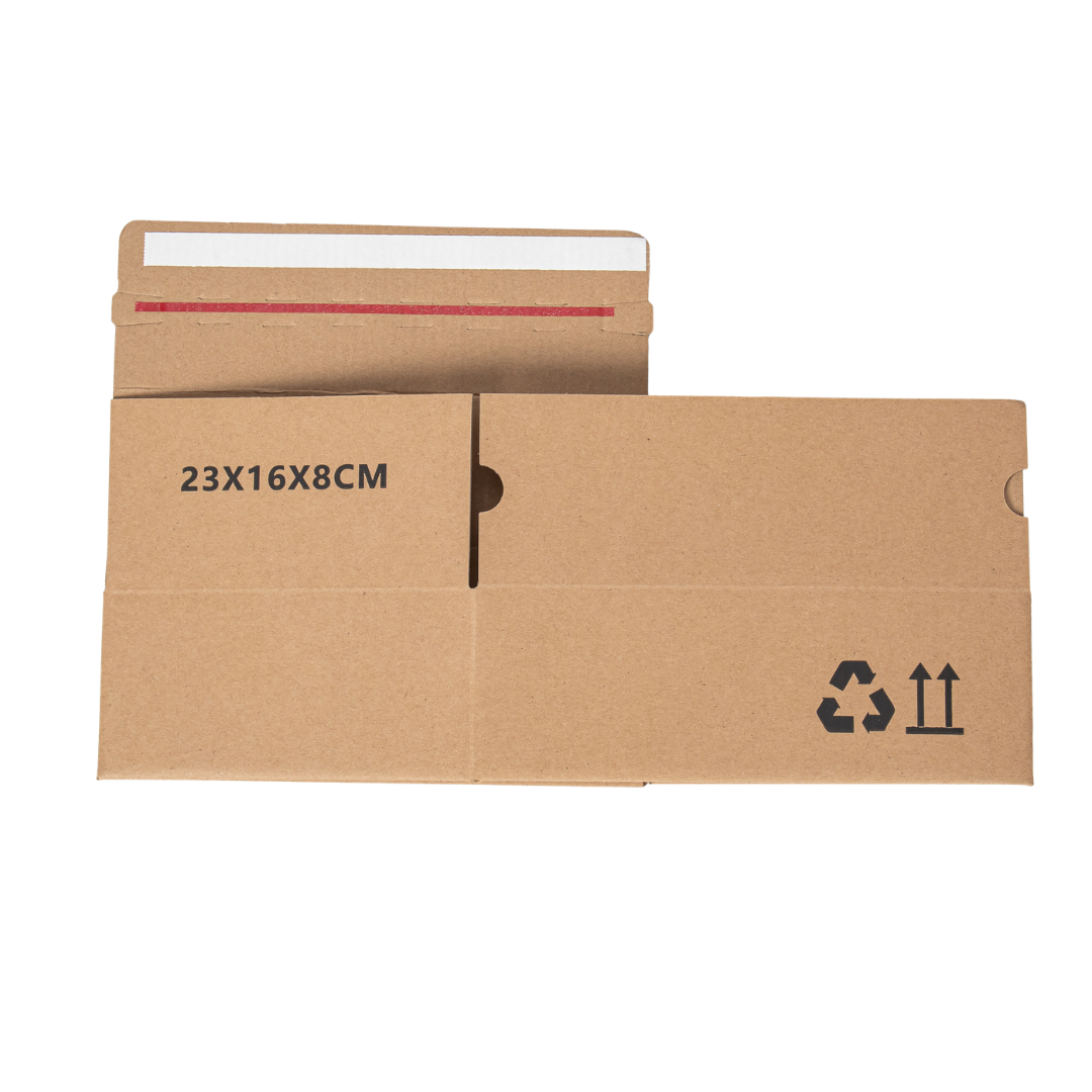 60x Autolock Doos - 230x160x80 mm - Bruin met plak- en tearstrip