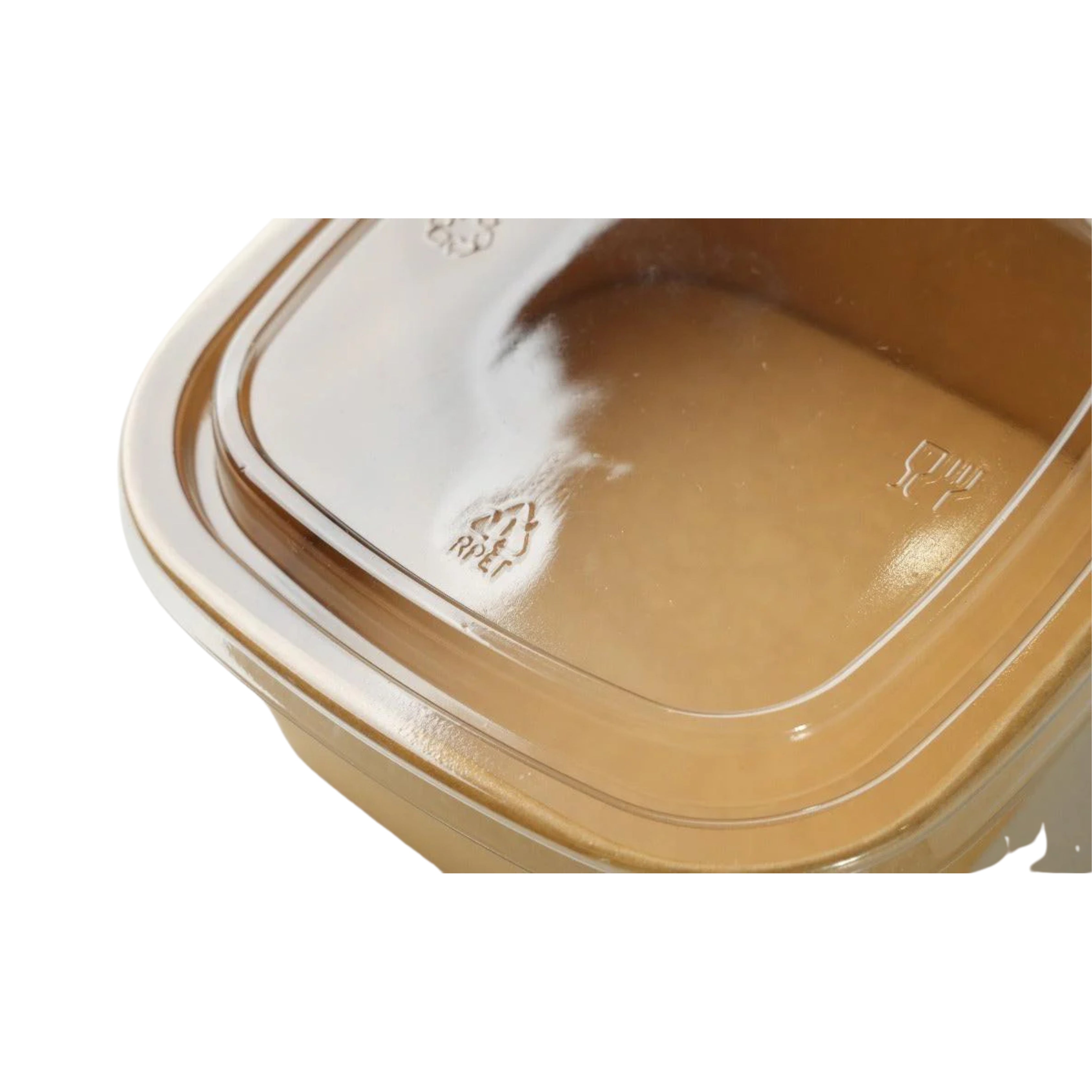 300x vierkantiges Küchenpapier, 500 ml, 130 x 130 mm, transparentes PET