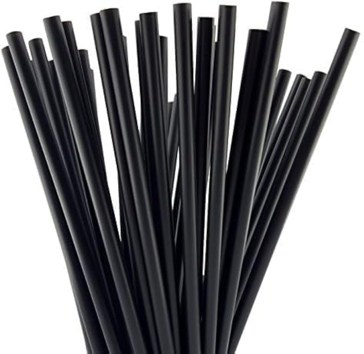 500x Herbruikbare Rietjes recht 23,3 cm x 6.7mm PP – Duurzaam en Sterk Zwart