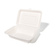 500x Menubox 1-vaks 600ML suikerriet BIO Bagasse (Menu box  sugarcane) 182mm X 136mm X 65mm