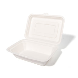 500x Menubox 1-vaks 600ML suikerriet BIO (Menu box  sugarcane) 182mm X 136mm X 65mm
