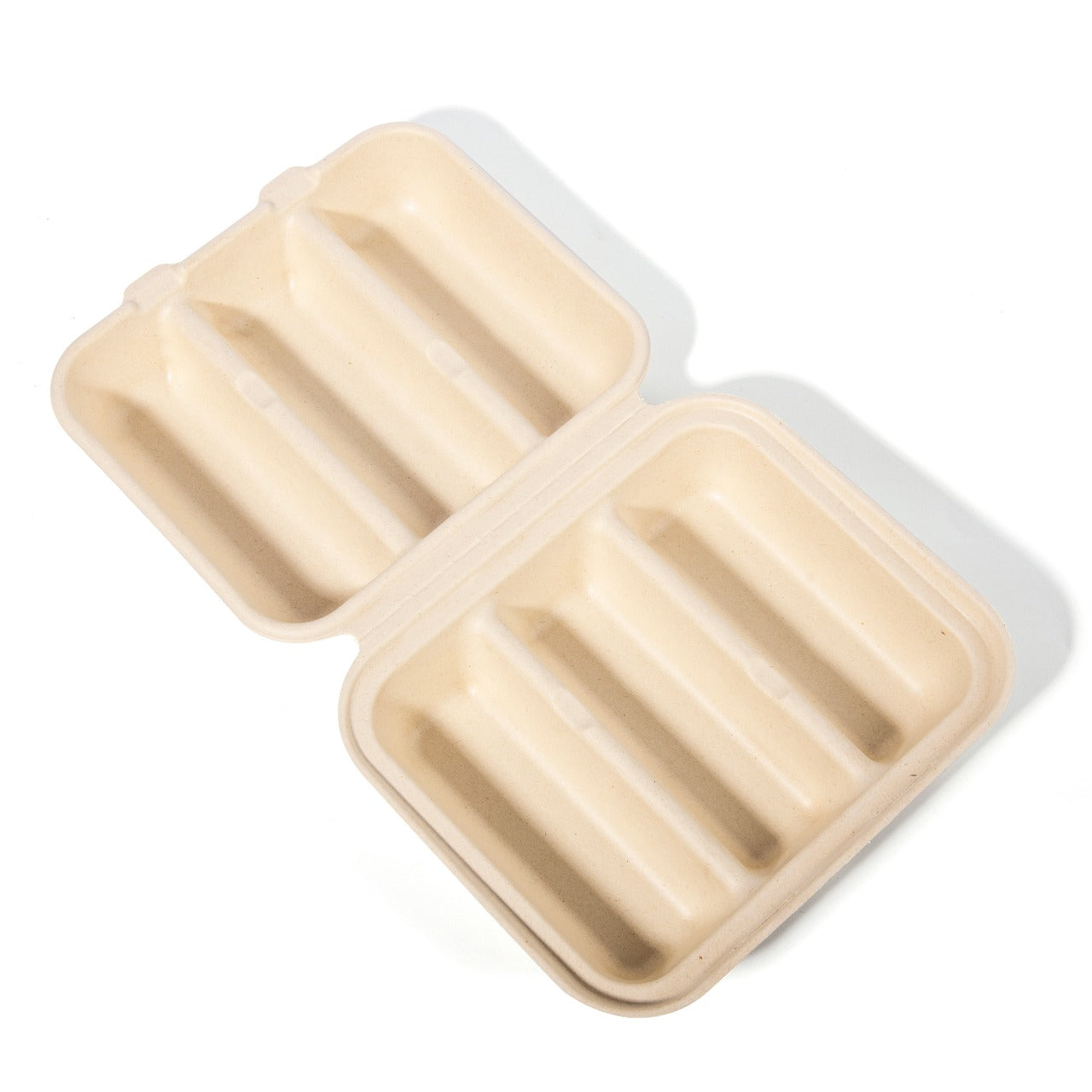 100x Taco Box voor takeaway van suikerriet (BIO) – 212mm x 183mm x 82mm