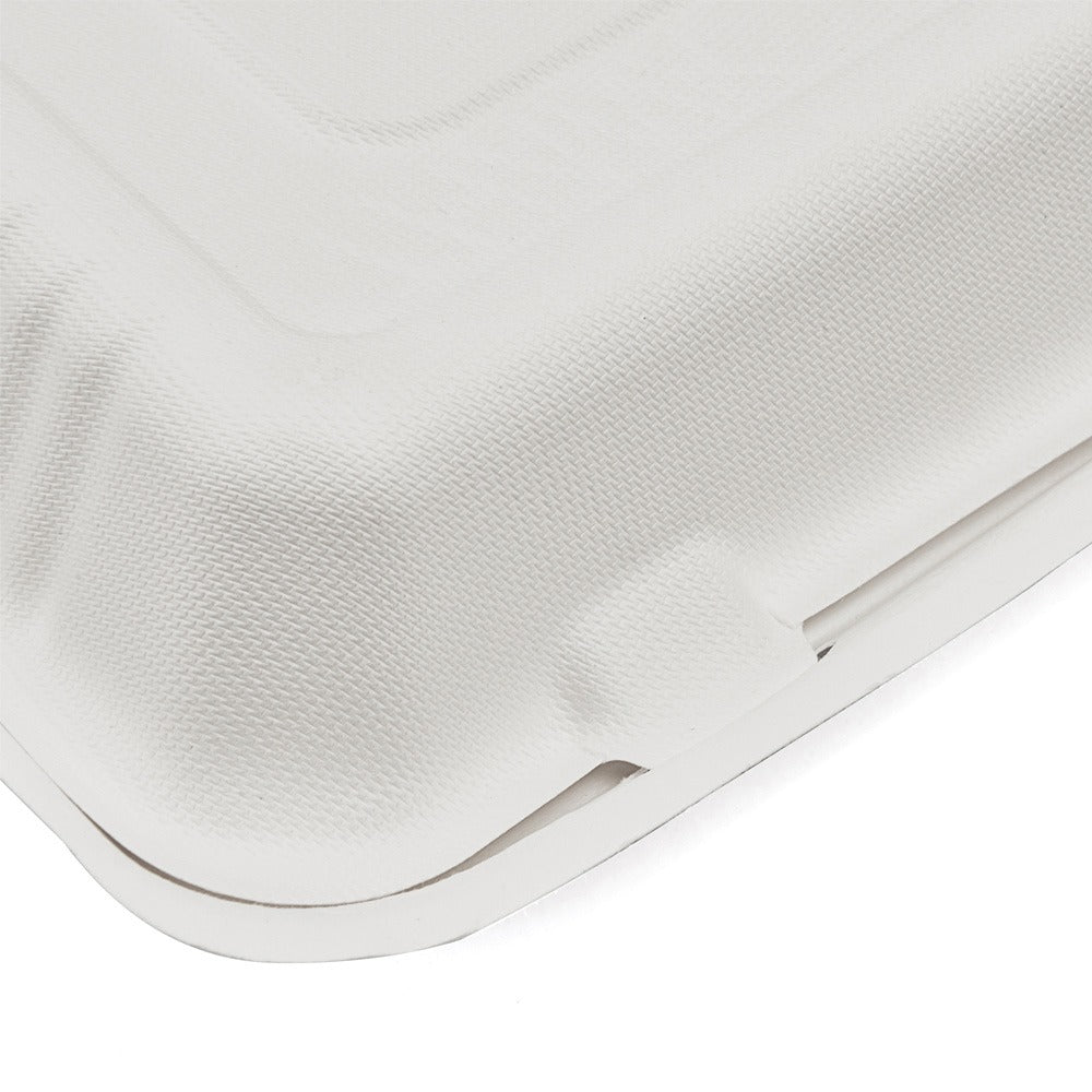 100x Menubox 3-vaks Groot 1300 ML suikerriet BIO  (Menu box 9 inch sugarcane) 231mm X 231mm X 79mm