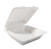 200x Menubox 1-vaks Groot 1500 ML suikerriet BIO Bagasse (Menu box 9 inch sugarcane) 231mm X 231mm X 79mm