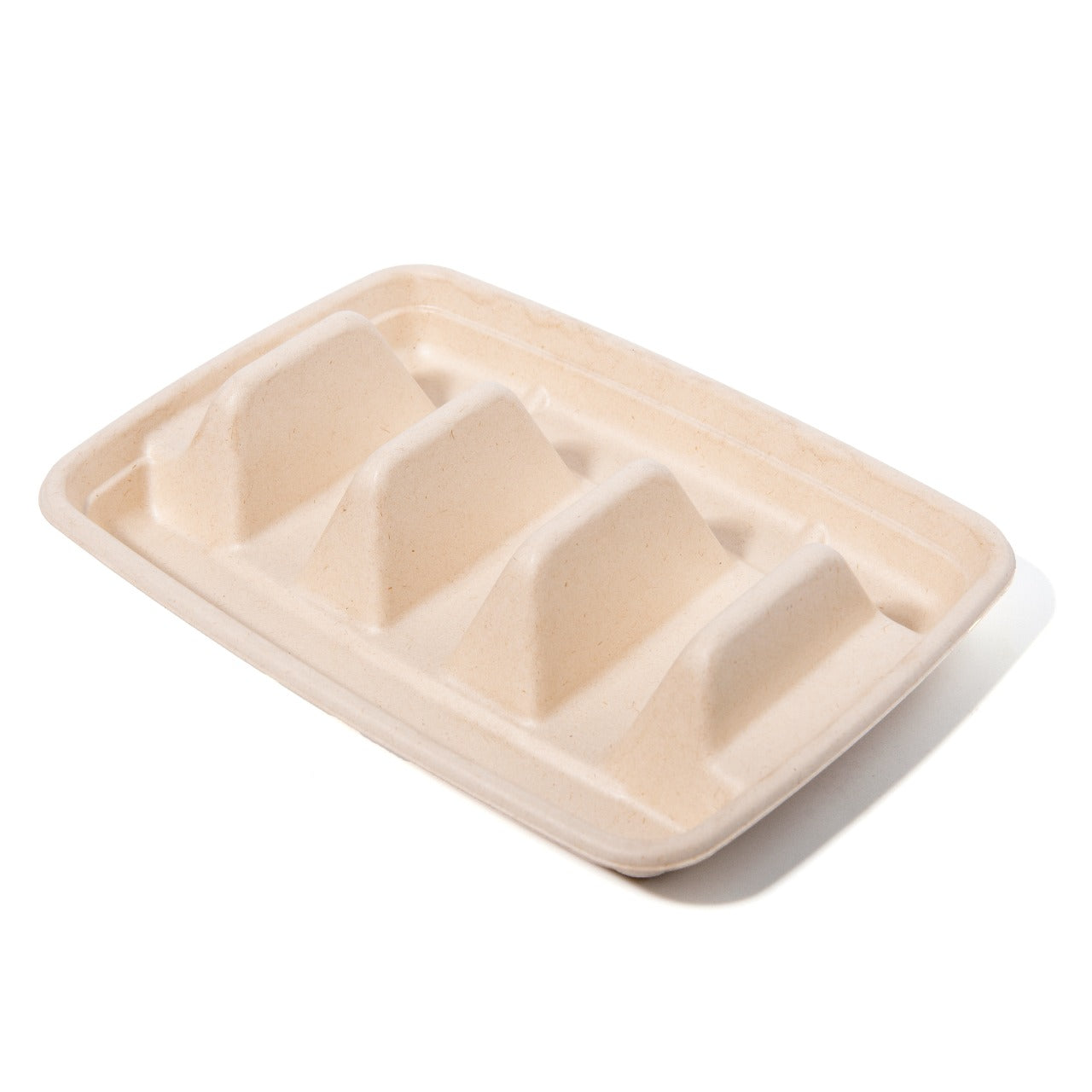 100x Suikerriet tacohouders voor, taco tray houder, taco staat voor 3 taco's BIO Plasticvrij