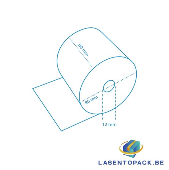 25x Bonprinterrol Thermisch 80x80x12 - 48 GRAMS BPA FREE!