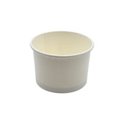 Witte IJsbeker 120ml Ø74mm van karton, verpakking van 1000 stuks, geschikt voor koude desserts.