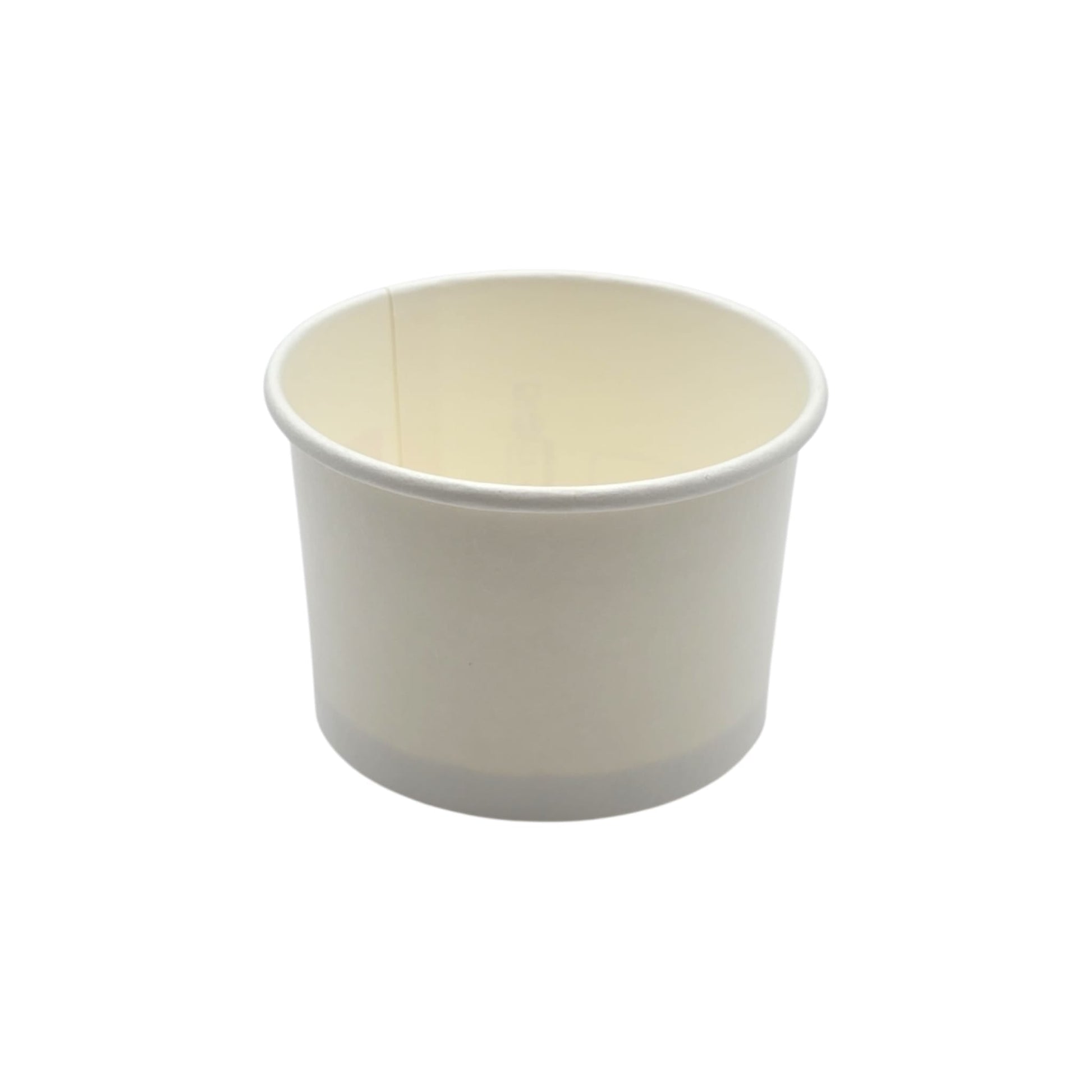Witte IJsbeker 120ml Ø74mm van karton, verpakking van 1000 stuks, geschikt voor koude desserts.