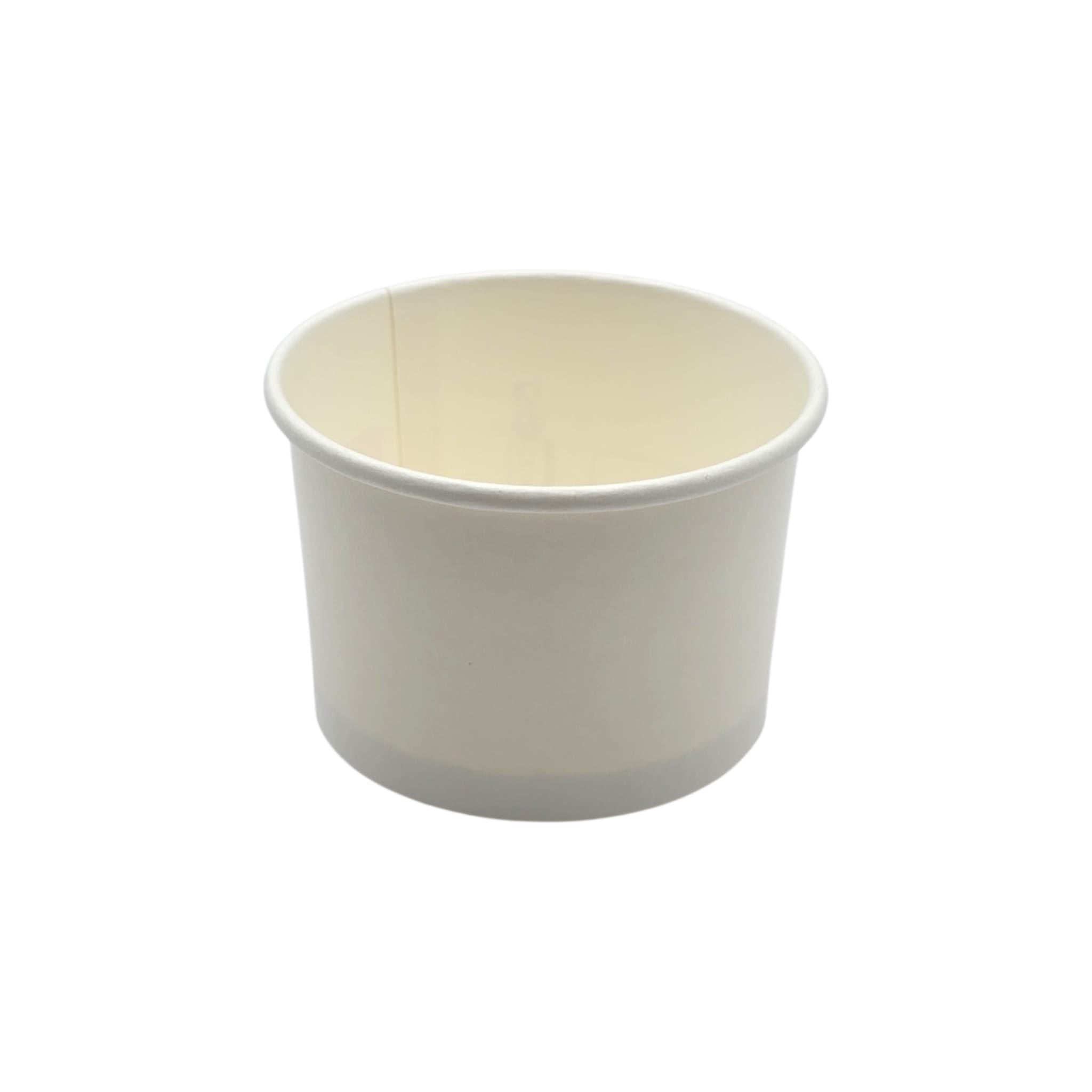 Witte IJsbeker 120ml Ø74mm van karton, verpakking van 1000 stuks, geschikt voor koude desserts.