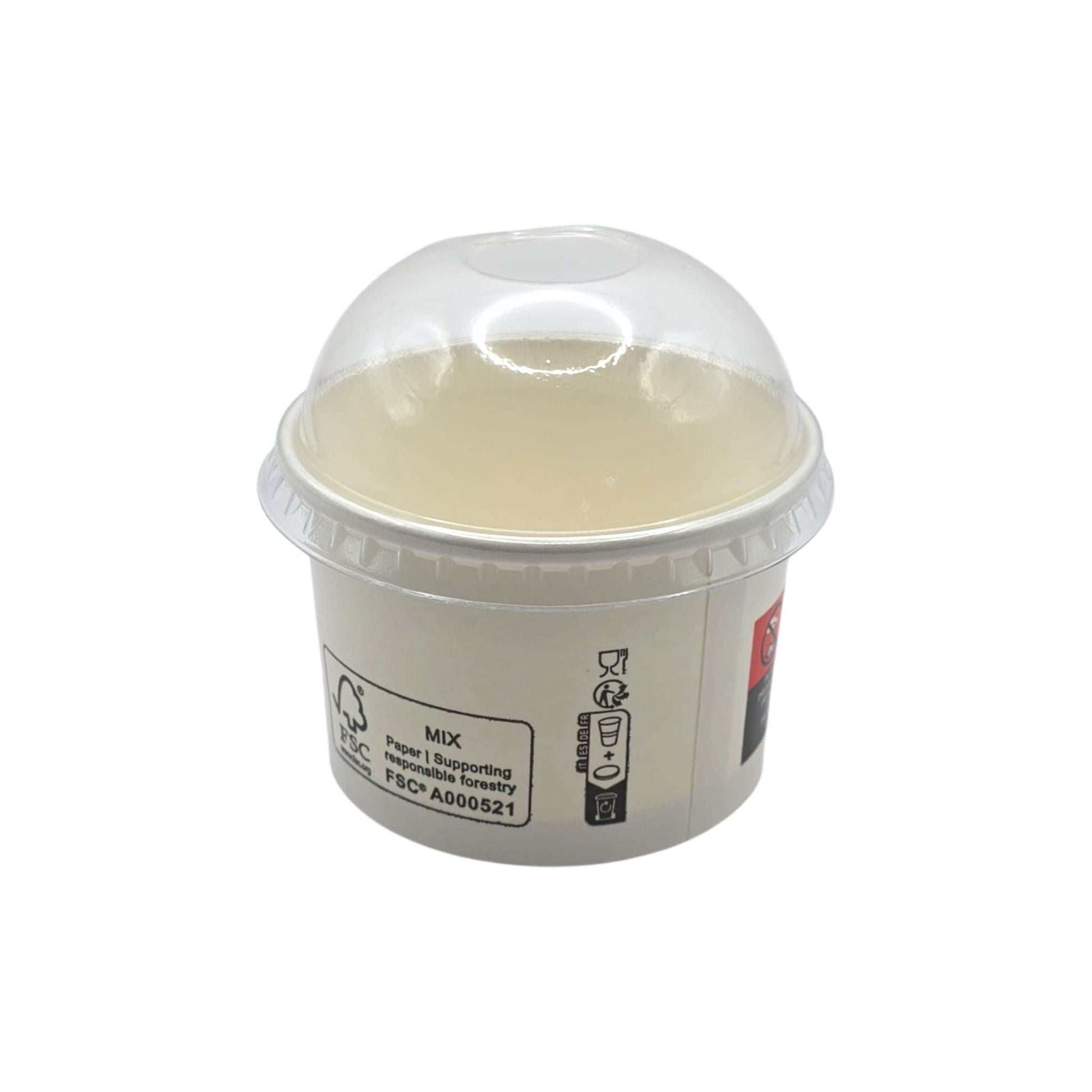 Stack of 1000 white kraft paper ijsbekers 120ml Ø74mm for cold desserts