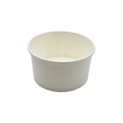 Set of 1000 white kraft ice cream cups 240 ml with Ø95 mm diameter for desserts and frozen yogurt