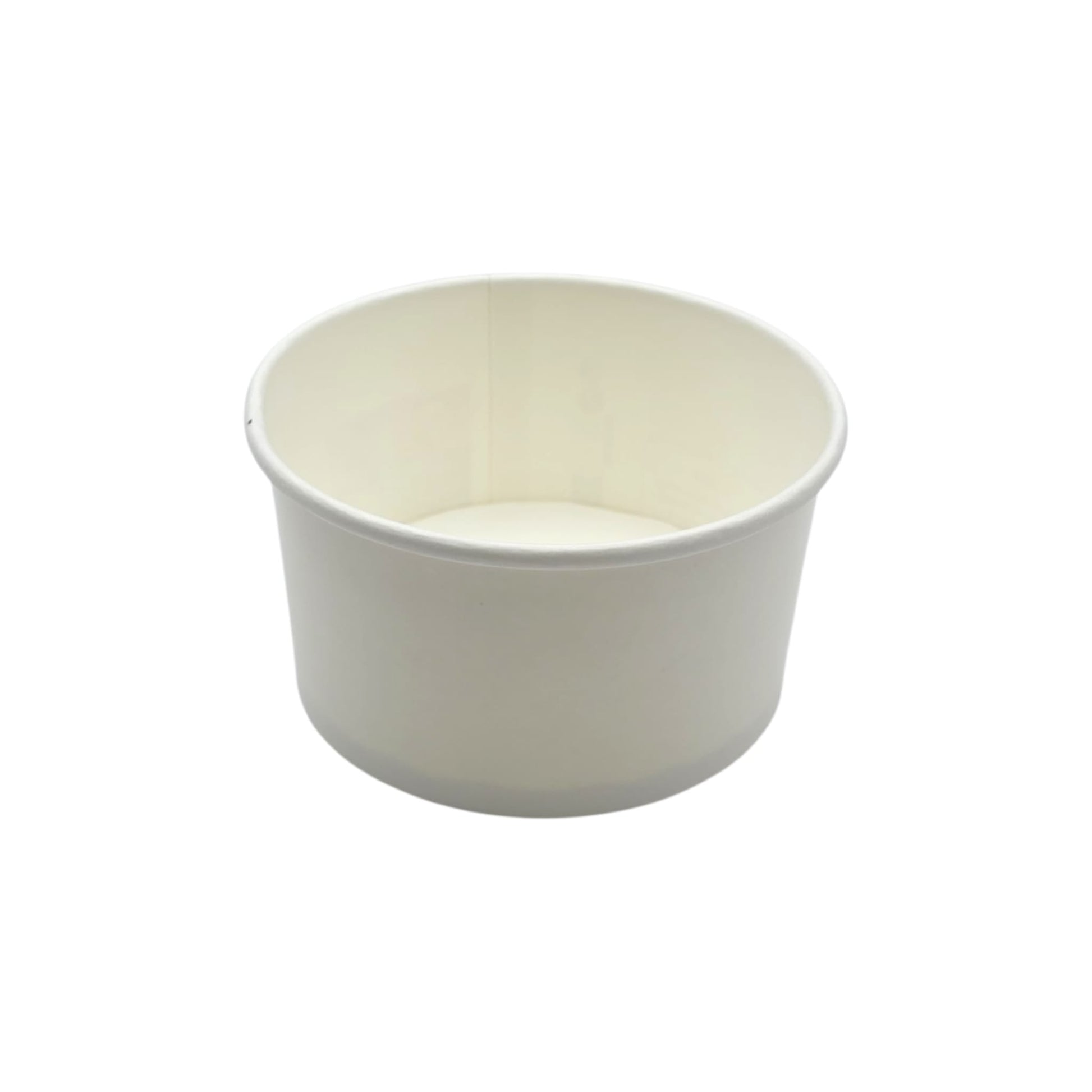 Set of 1000 white kraft ice cream cups 240 ml with Ø95 mm diameter for desserts and frozen yogurt