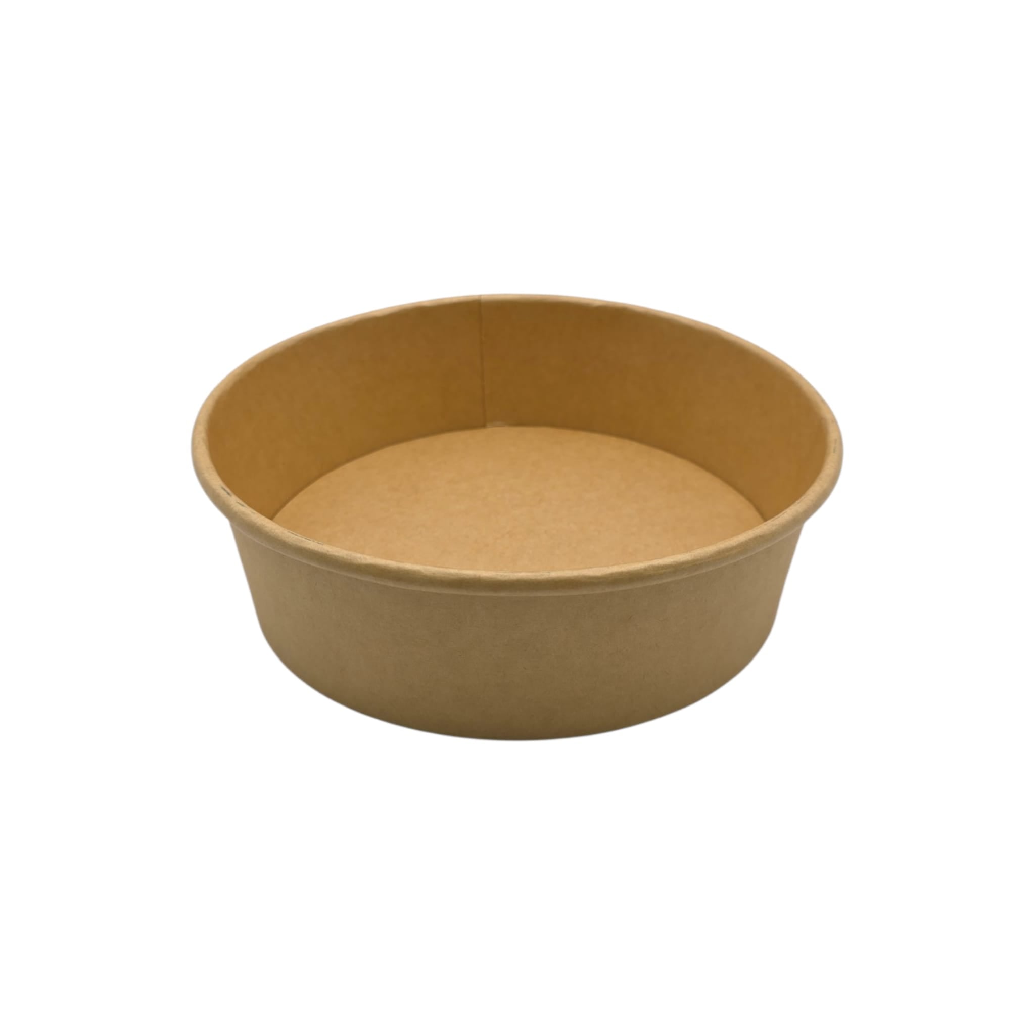 Brune kraftkartonnen salade poke bowl bakjes 500 ml met PE-coating, lekvrij en stevig, ideaal voor horeca en takeaway