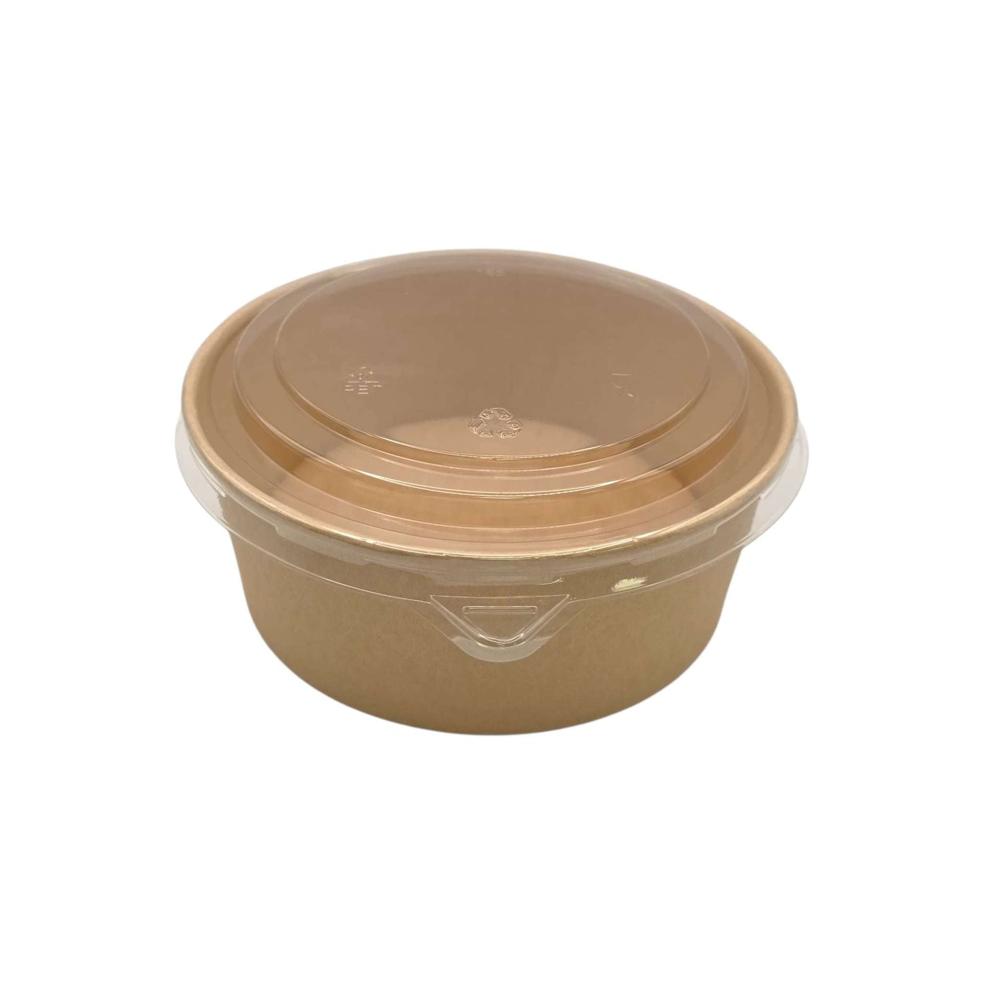 Set of 300 kraft salad bowls 1100ml leakproof takeaway containers for hot and cold foods